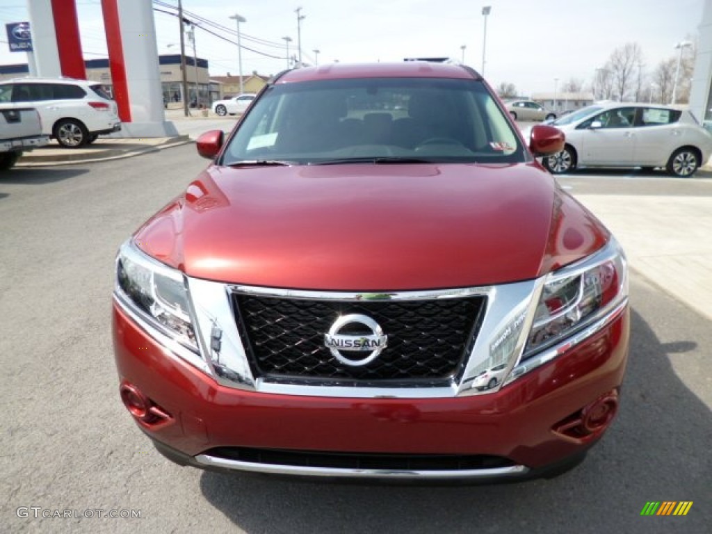 2013 Pathfinder SV 4x4 - Cayenne Red / Charcoal photo #2