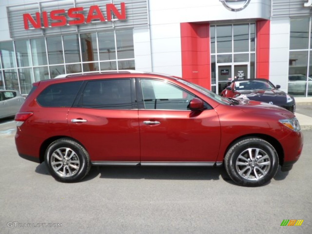 Cayenne Red 2013 Nissan Pathfinder SV 4x4 Exterior Photo #79515071
