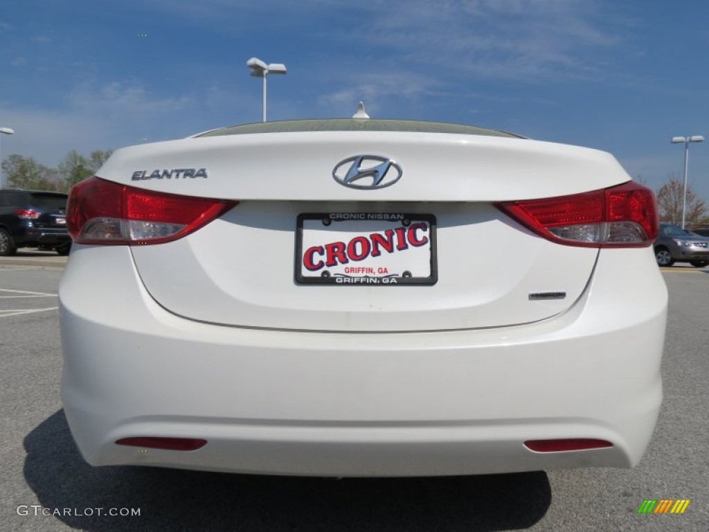 2011 Elantra Limited - Pearl White / Beige photo #4