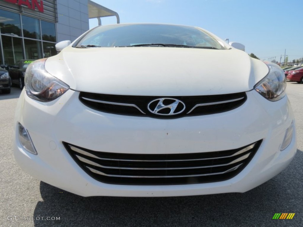 2011 Elantra Limited - Pearl White / Beige photo #8