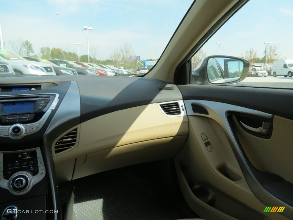 2011 Elantra Limited - Pearl White / Beige photo #16