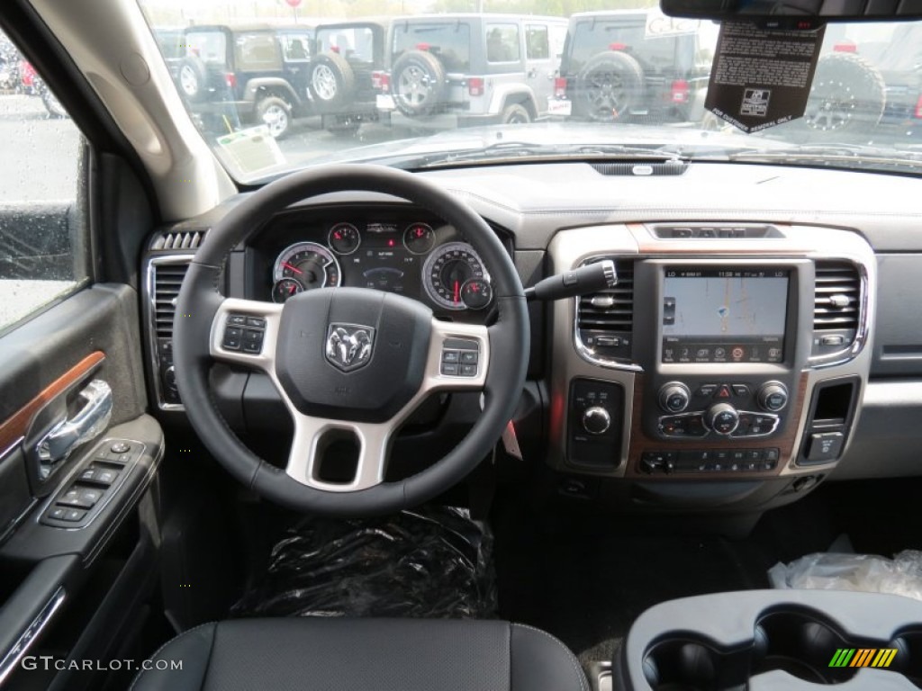 2013 Ram 2500 Laramie Crew Cab 4x4 Black Dashboard Photo #79515855