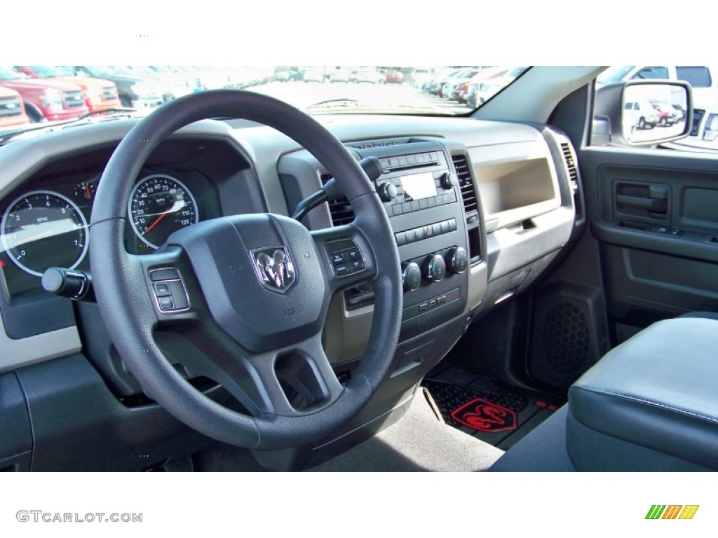 2012 Ram 1500 ST Quad Cab 4x4 - Bright White / Dark Slate Gray/Medium Graystone photo #13