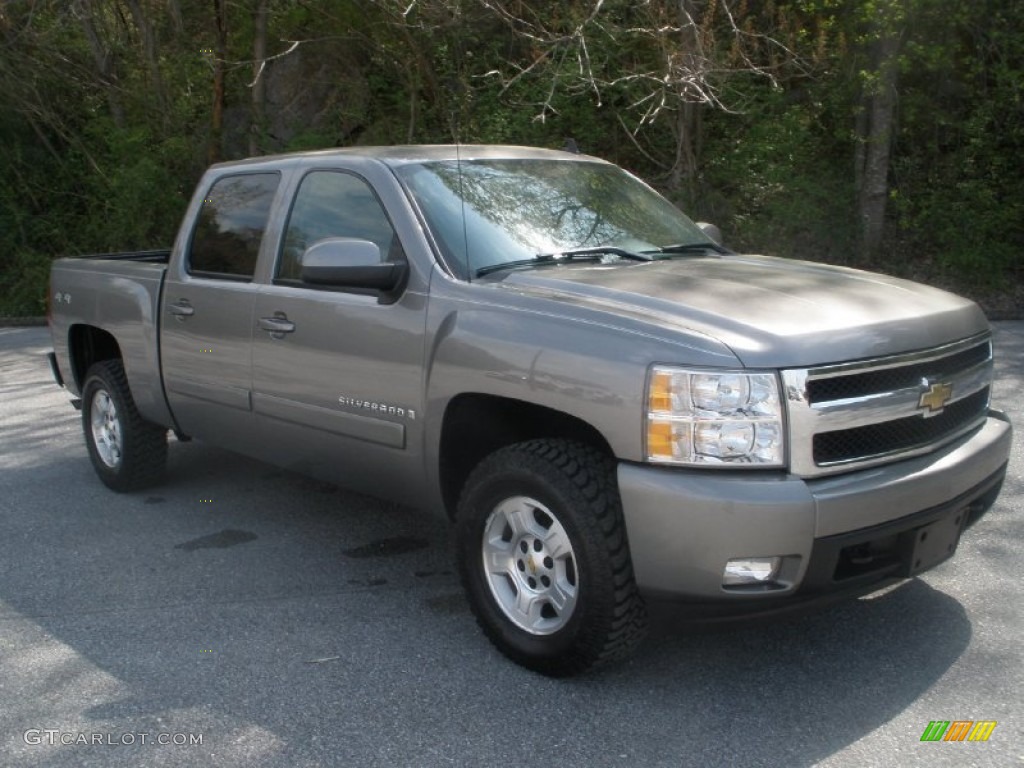 2008 Silverado 1500 LTZ Crew Cab 4x4 - Graystone Metallic / Ebony photo #1