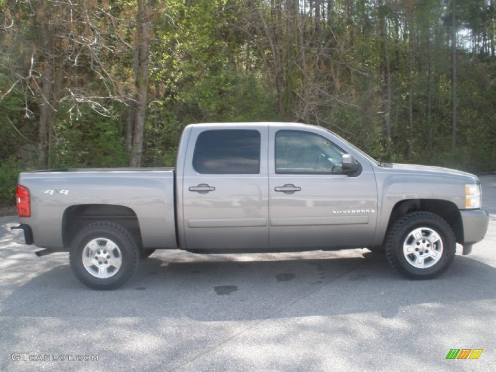 2008 Silverado 1500 LTZ Crew Cab 4x4 - Graystone Metallic / Ebony photo #2