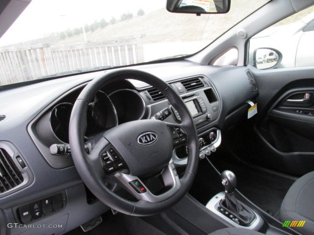 2012 Kia Rio Rio5 SX Hatchback Black Steering Wheel Photo #79516828