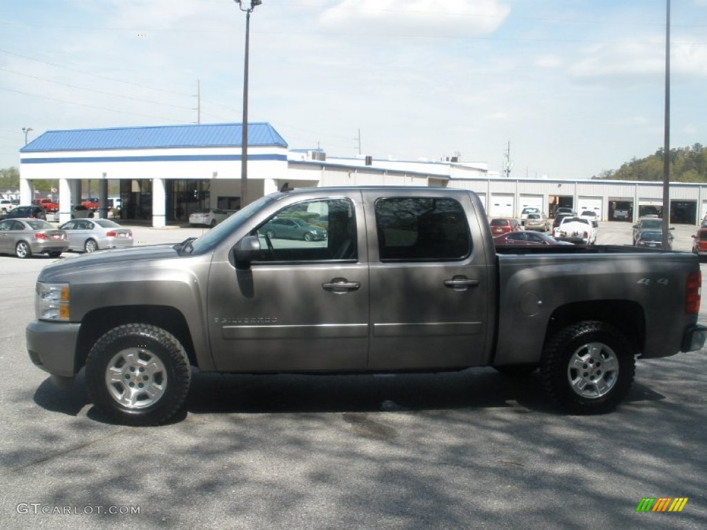 2008 Silverado 1500 LTZ Crew Cab 4x4 - Graystone Metallic / Ebony photo #11