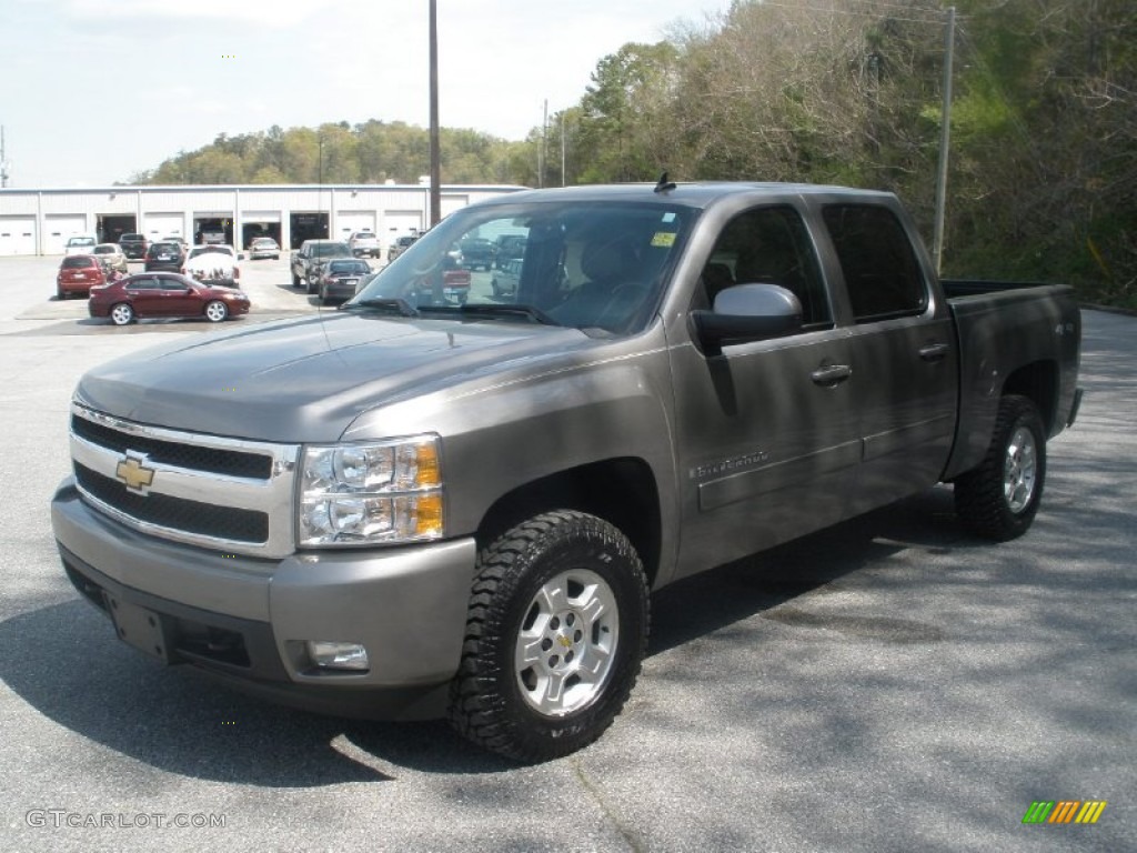 2008 Silverado 1500 LTZ Crew Cab 4x4 - Graystone Metallic / Ebony photo #12