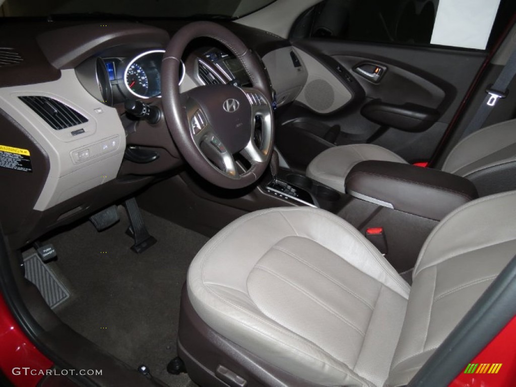 Taupe Interior 2012 Hyundai Tucson Limited Photo #79517797