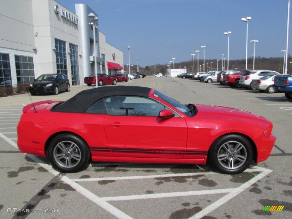 2013 Mustang V6 Premium Convertible - Race Red / Charcoal Black photo #4