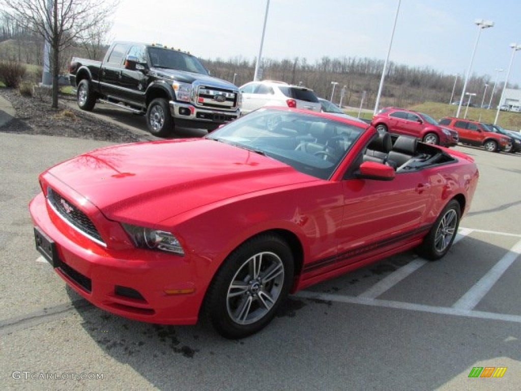 2013 Mustang V6 Premium Convertible - Race Red / Charcoal Black photo #7