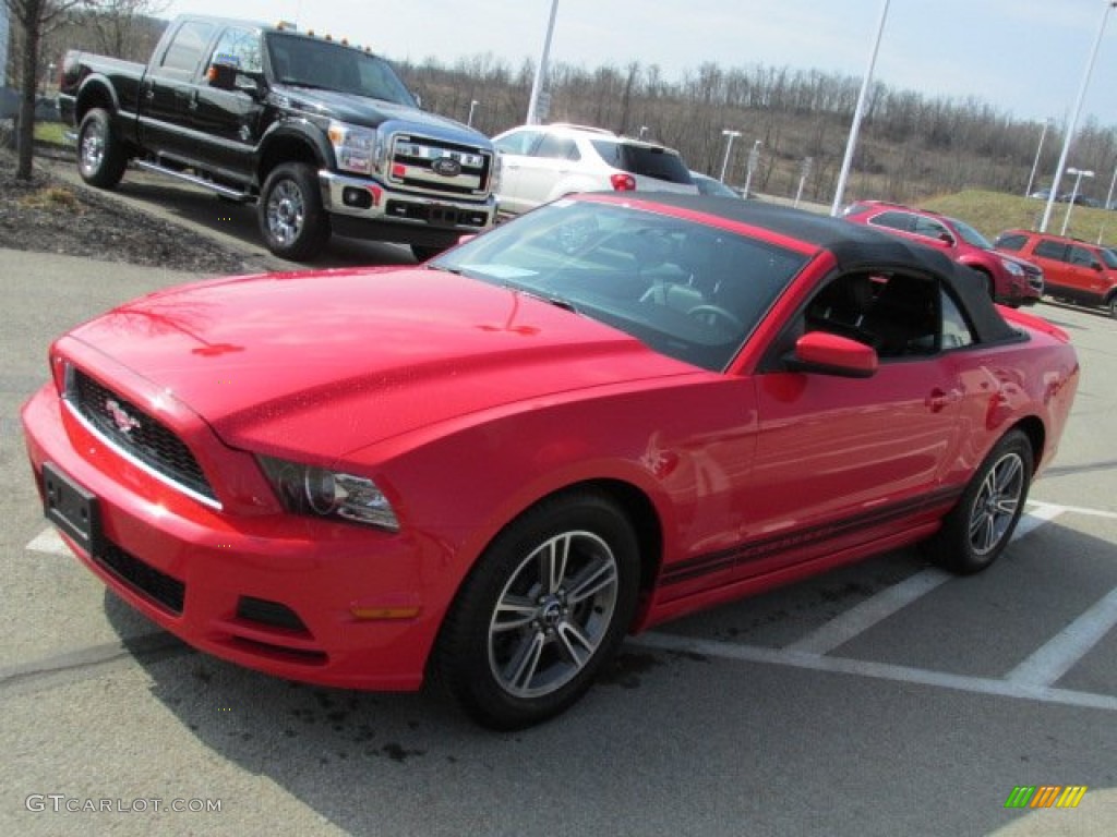 2013 Mustang V6 Premium Convertible - Race Red / Charcoal Black photo #10