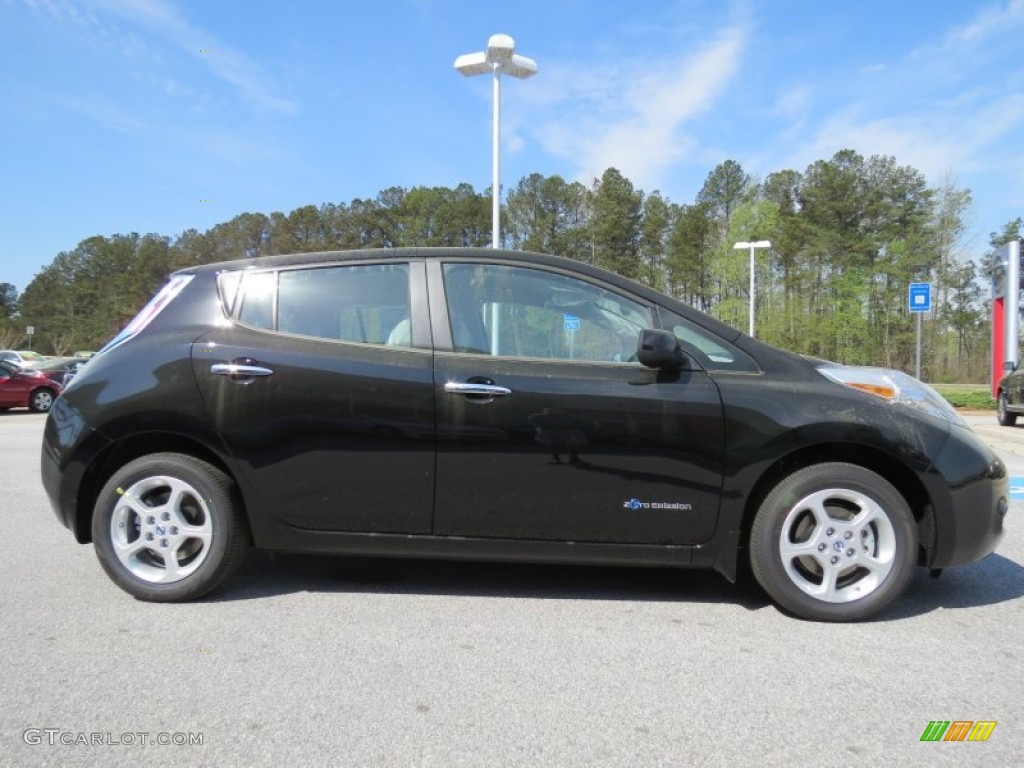 2013 LEAF SV - Super Black / Light Gray photo #6