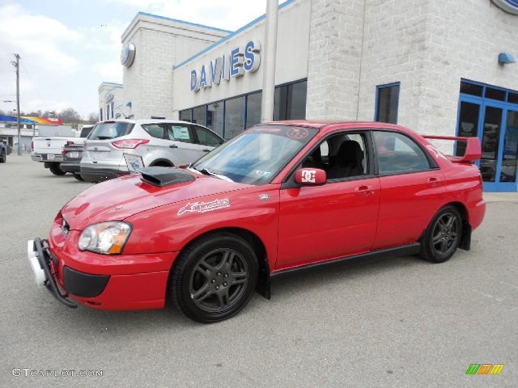 2004 Impreza WRX Sedan - San Remo Red / Dark Gray photo #1