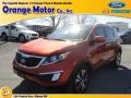 2013 Techno Orange Kia Sportage EX AWD #79513208