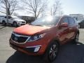 2013 Techno Orange Kia Sportage EX AWD  photo #2