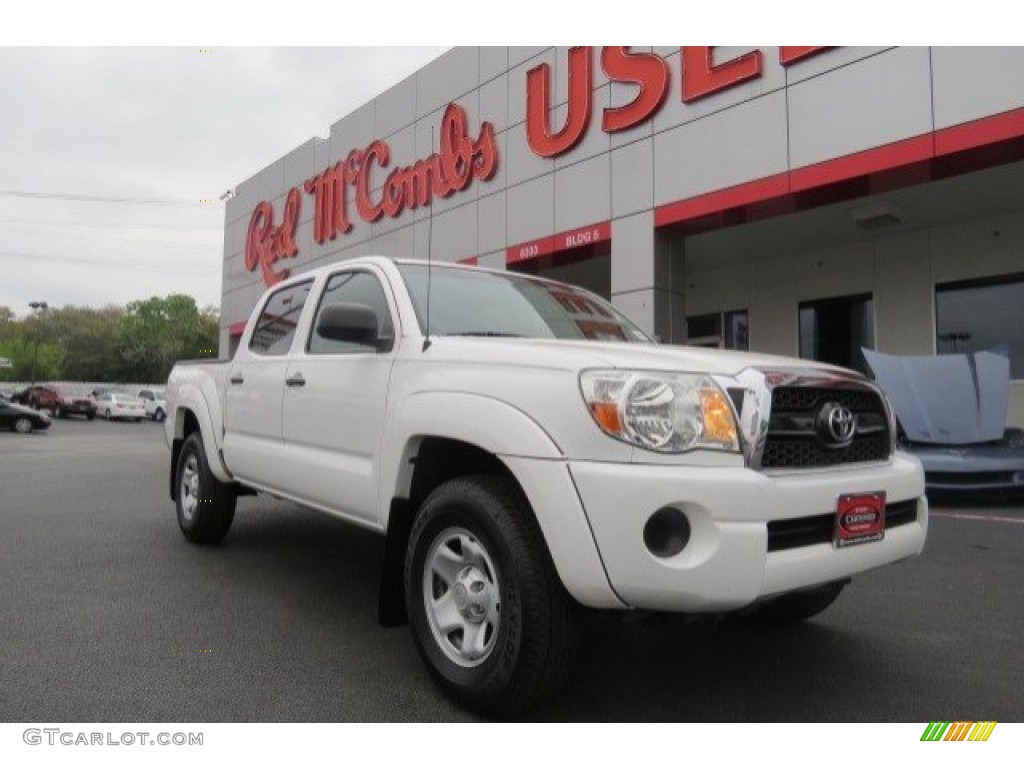 2011 Tacoma PreRunner Double Cab - Super White / Graphite Gray photo #1