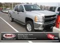 2010 Sheer Silver Metallic Chevrolet Silverado 2500HD LT Crew Cab 4x4  photo #1