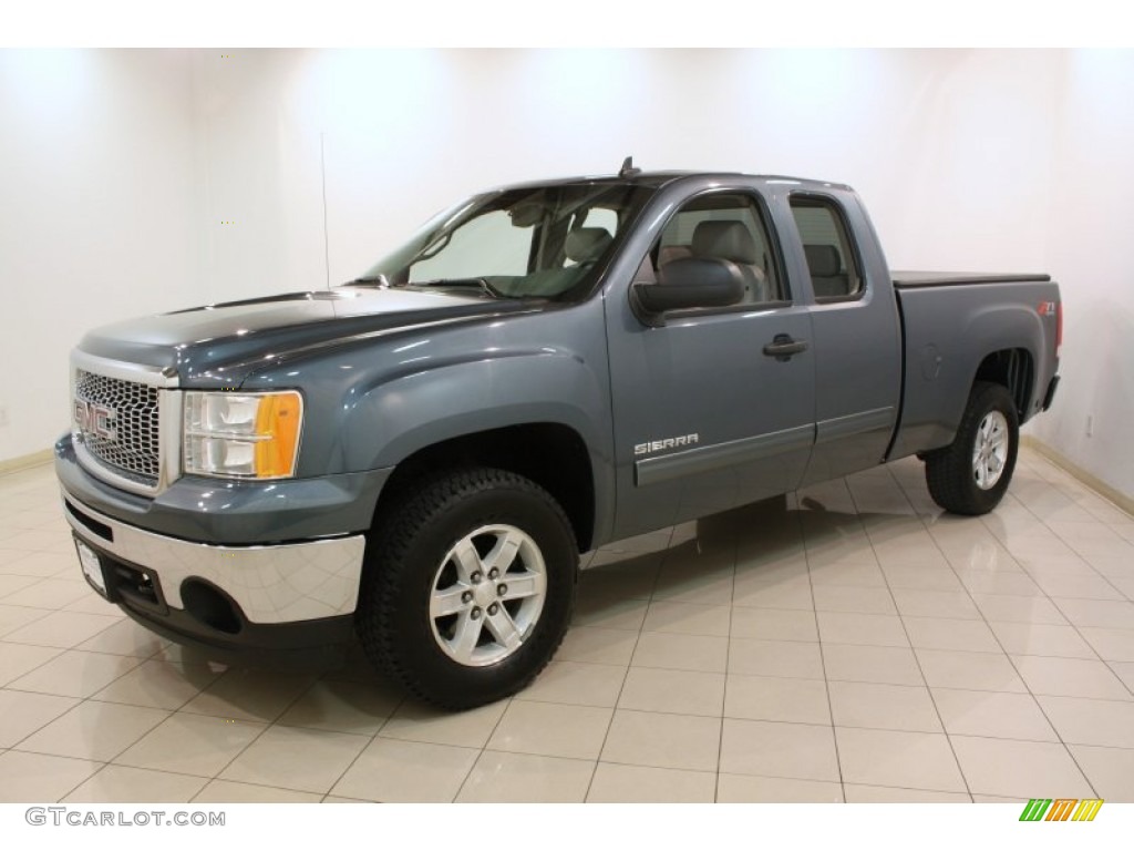Stealth Gray Metallic 2011 GMC Sierra 1500 SLE Extended Cab 4x4 Exterior Photo #79525822