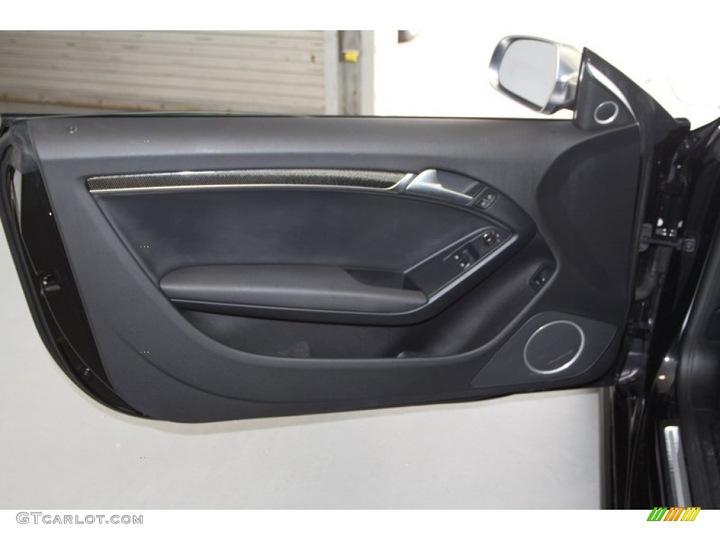 2011 Audi S5 4.2 FSI quattro Coupe Black Silk Nappa Leather Door Panel Photo #79526278