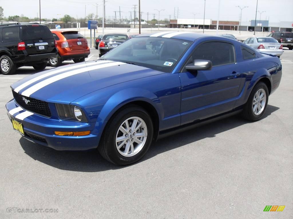 2008 Mustang V6 Premium Coupe - Vista Blue Metallic / Light Graphite photo #3