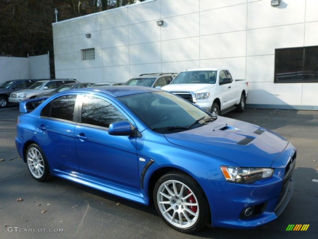 2011 Lancer Evolution GSR - Octane Blue Pearl / Black photo #1