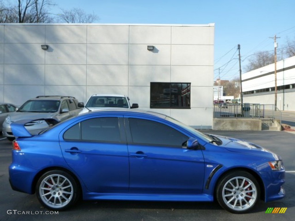 2011 Lancer Evolution GSR - Octane Blue Pearl / Black photo #10