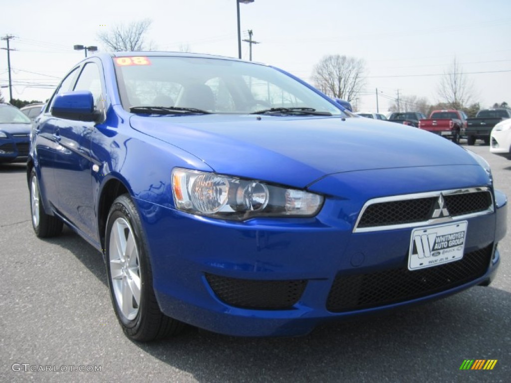 2008 Lancer ES - Electric Blue Pearl / Black photo #1