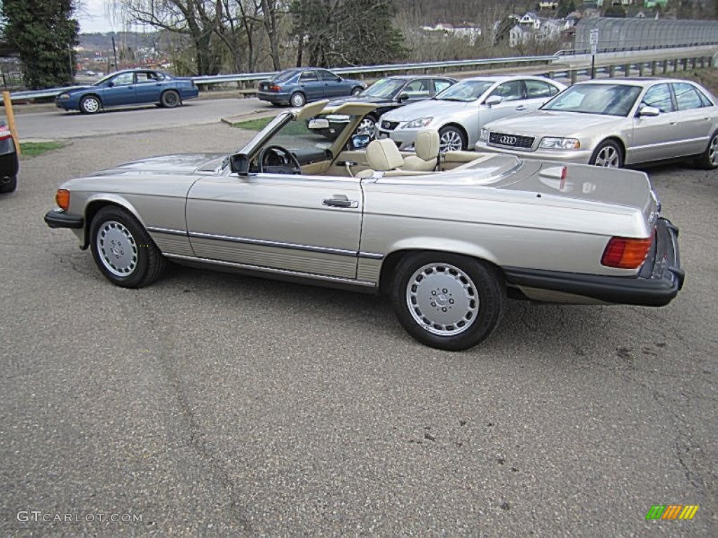 1987 SL Class 560 SL Roadster - Smoke Silver Metallic / Parchment photo #1