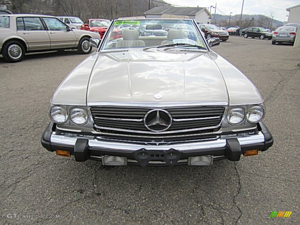 1987 SL Class 560 SL Roadster - Smoke Silver Metallic / Parchment photo #4