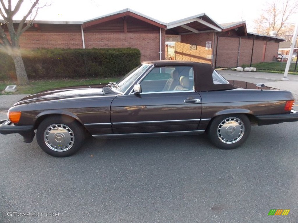 1989 SL Class 560 SL Roadster - Anthracite Grey Metallic / Parchment photo #2