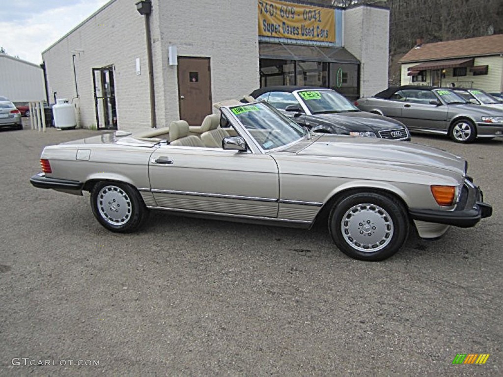 1987 SL Class 560 SL Roadster - Smoke Silver Metallic / Parchment photo #6