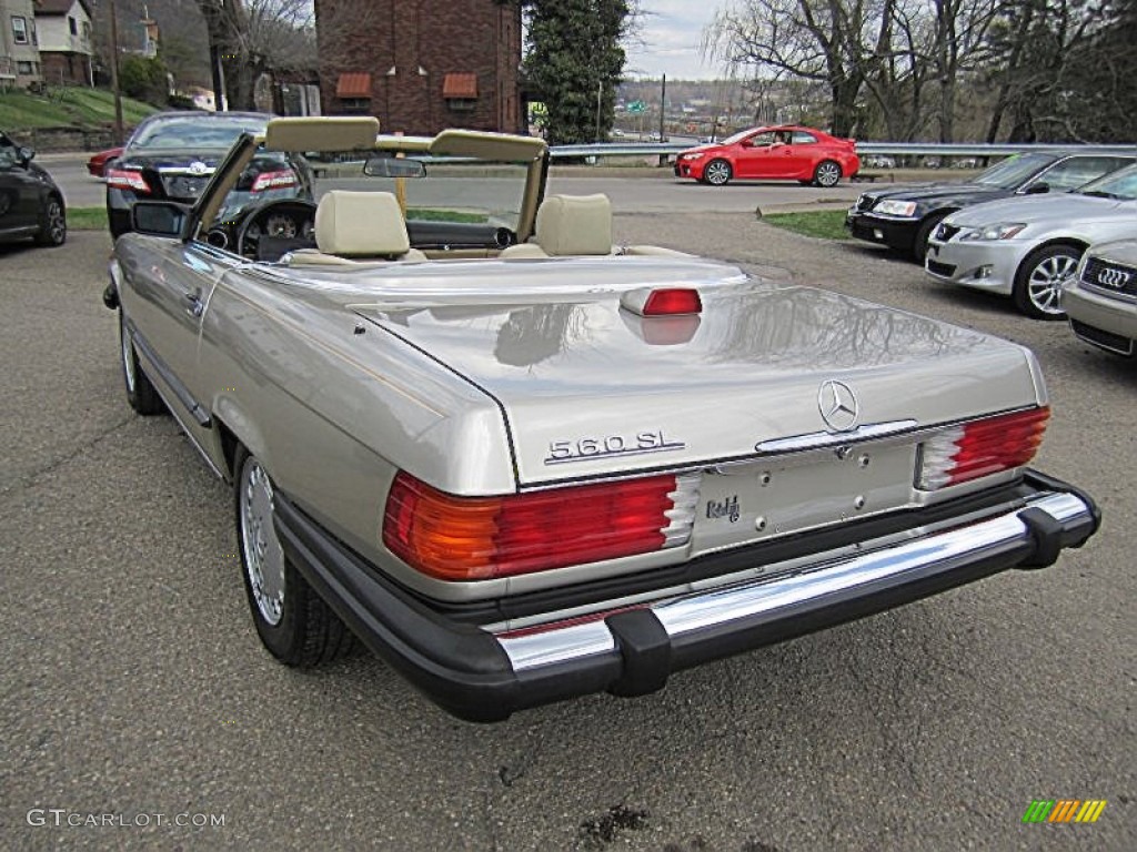 1987 SL Class 560 SL Roadster - Smoke Silver Metallic / Parchment photo #10