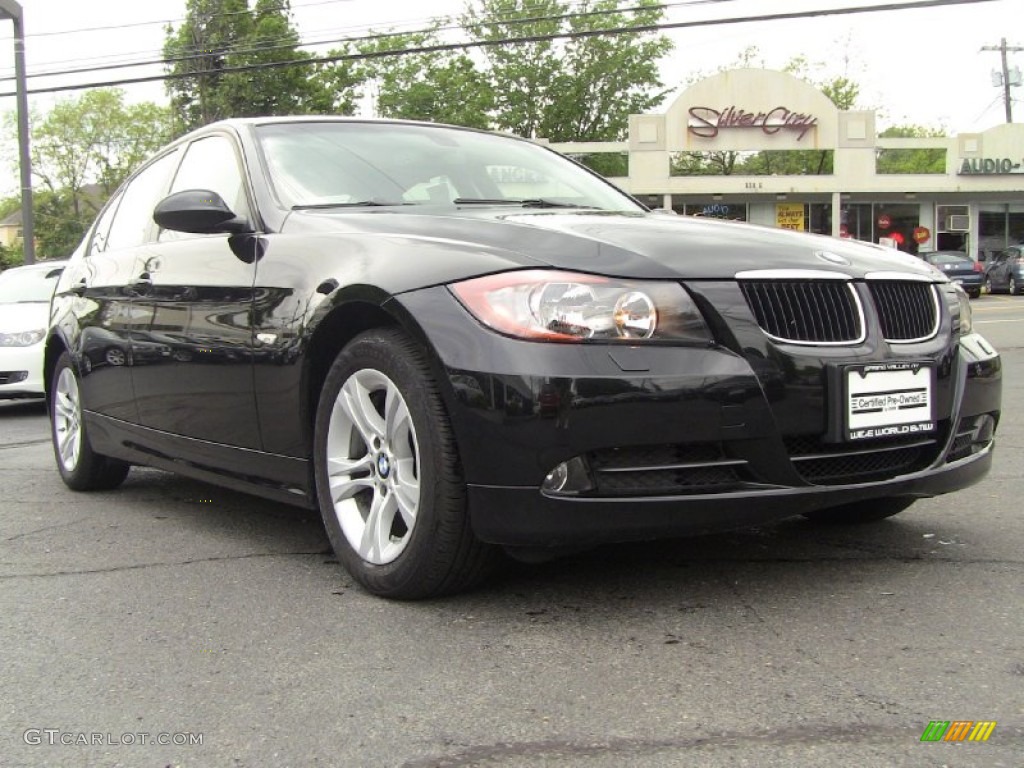 2008 3 Series 328xi Sedan - Black Sapphire Metallic / Terra Dakota Leather photo #3