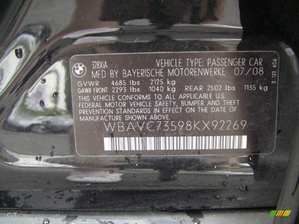 2008 3 Series 328xi Sedan - Black Sapphire Metallic / Terra Dakota Leather photo #15