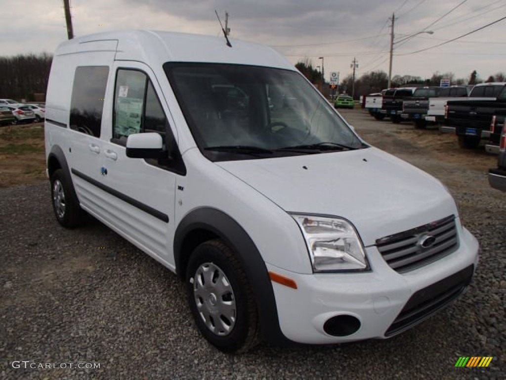 Frozen White Ford Transit Connect