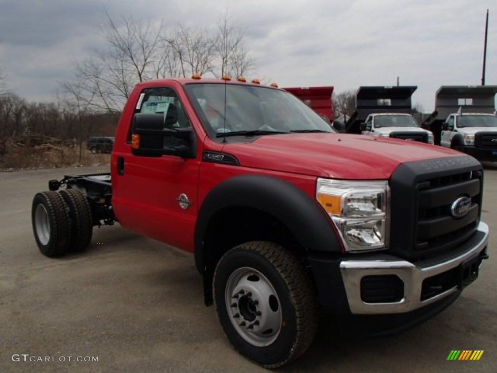 Vermillion Red 2013 Ford F550 Super Duty XL Regular Cab Chassis 4x4 Exterior Photo #79533706