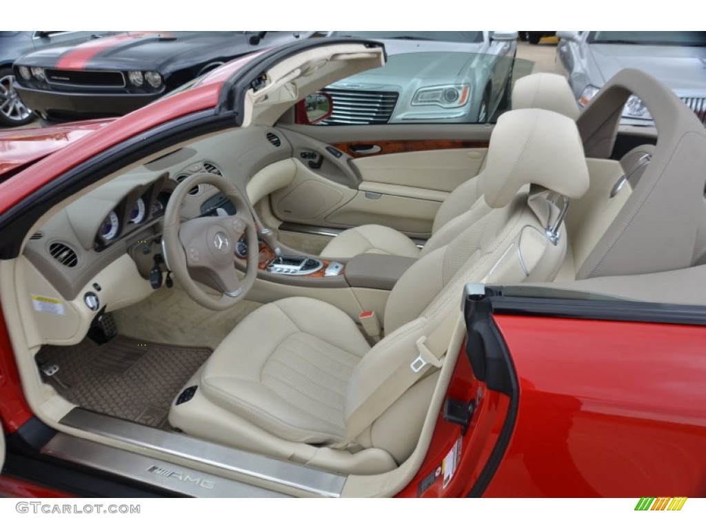 Stone Interior 2009 Mercedes-Benz SL 63 AMG Roadster Photo #79533920