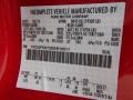 F1: Vermillion Red 2013 Ford F550 Super Duty XL Regular Cab Chassis 4x4 Color Code