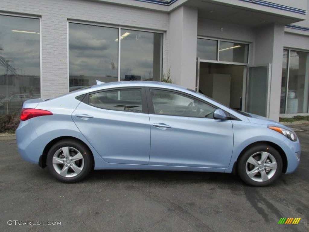 2013 Elantra GLS - Blue Sky Metallic / Beige photo #2