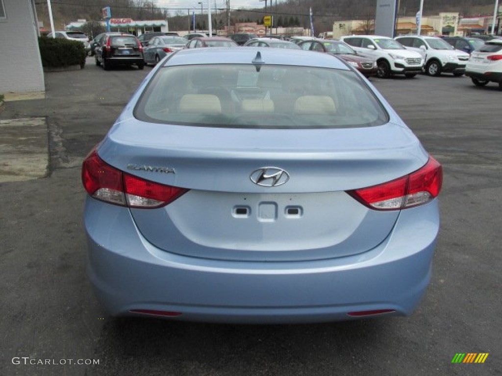2013 Elantra GLS - Blue Sky Metallic / Beige photo #3