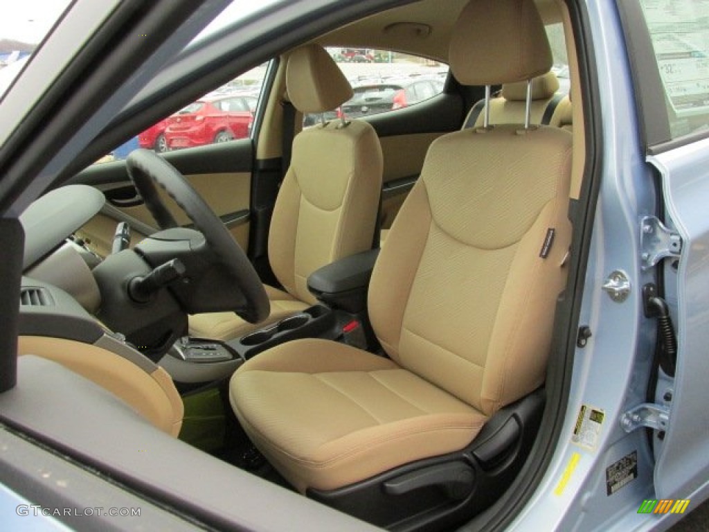 2013 Elantra GLS - Blue Sky Metallic / Beige photo #7