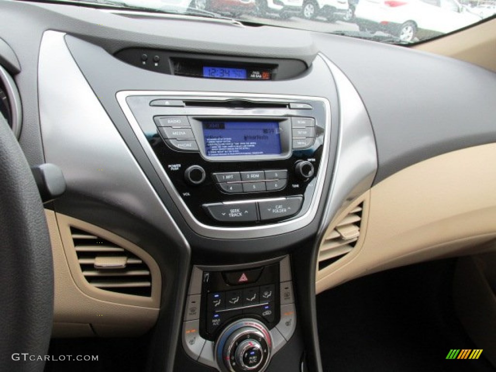 2013 Elantra GLS - Blue Sky Metallic / Beige photo #8