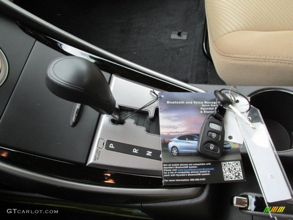 2013 Elantra GLS - Blue Sky Metallic / Beige photo #9