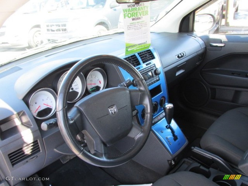 2008 Dodge Caliber R/T AWD Dark Slate Gray/Blue Dashboard Photo #79534806