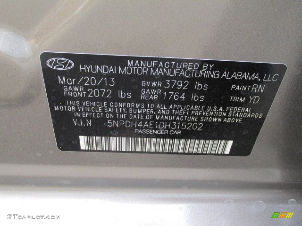 2013 Elantra Limited - Desert Bronze / Beige photo #10