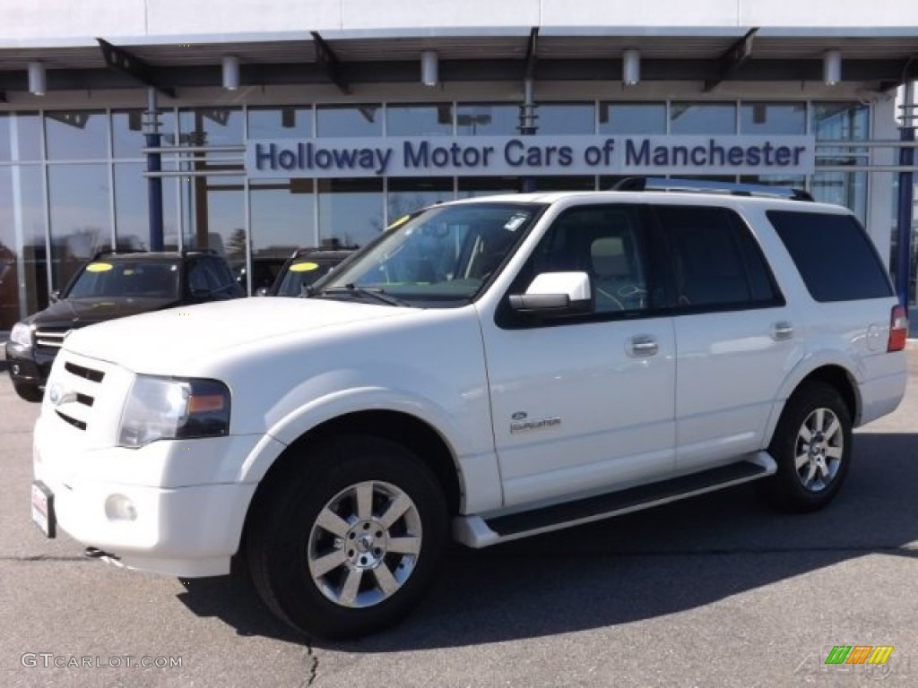 2007 Expedition Limited 4x4 - White Sand Tri Coat Metallic / Stone photo #1