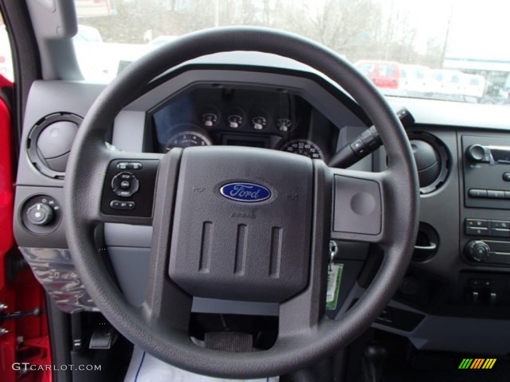 2013 Ford F350 Super Duty XL Regular Cab 4x4 Dump Truck Steel Steering Wheel Photo #79535858