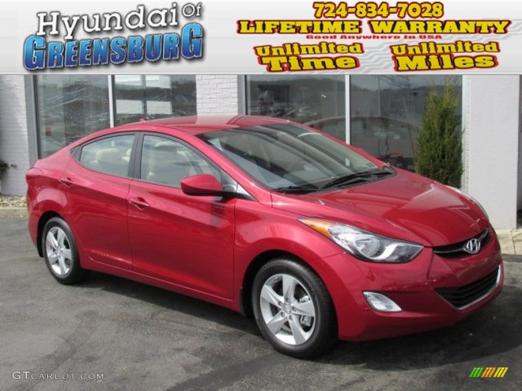 2013 Elantra GLS - Red Allure / Beige photo #1