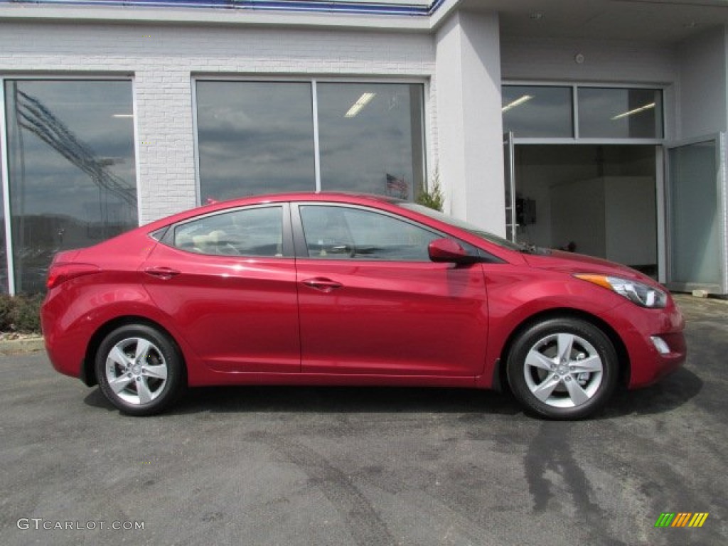 2013 Elantra GLS - Red Allure / Beige photo #2